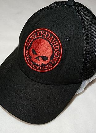 Оригинальная кепка-тракер new era 9forty x harley-davidson (willie g. skull) артикул (код модели): 99491-17vm 
harley-davidson genuine motorclothes.