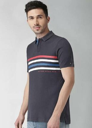 Футболка поло tommy hilfiger синього кольору
