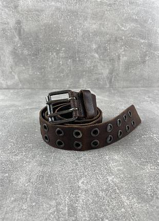 Avant garde leather belt y2k кожаный байкерский ремень