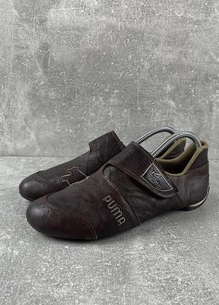 Винтажные кроссовки puma speed cat slip on кожаные