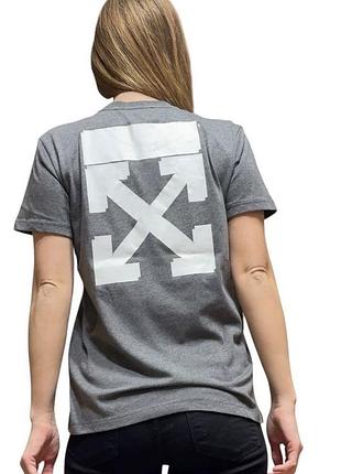 Off white футболка сірого кольору жіноча s/m