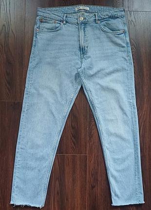 Базові джинси zara з необробленим низом