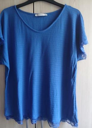 Блузка блуза трикотажная с кружевом george Парк 18 р. 52 xl