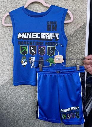 Костюм шорти майка minecraft 7/8 років