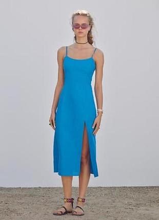 Сукня з льоном zara