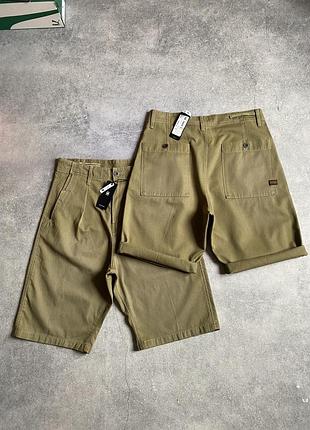 G-star raw pleated chino shorts оригінал нові чоловічі шорти джистар бермуди беггі вільні хакі чіно з підворотом оригінальні брендові фірмові