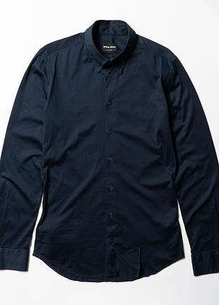 Giorgio armani navy blue button up shirt сорочка [smh224333]