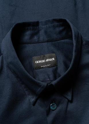 Giorgio armani navy blue button up shirt сорочка [smh224333]