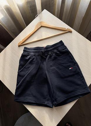 Темно сині спортивні шорти котонові tommy hilfiger
