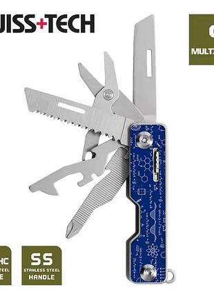 Компактний мультитул swiss+tech zebra 9 в 1 (синій)