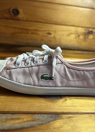 Кеди біло рожеві lacoste 39 розмір