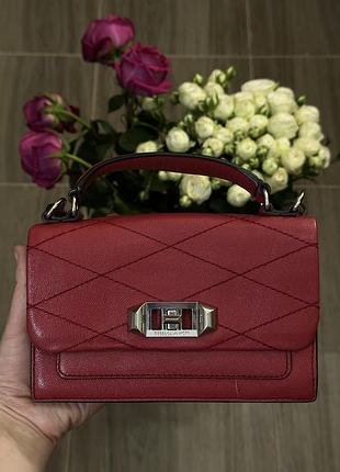Шкіряна червона сумка rebecca minkoff