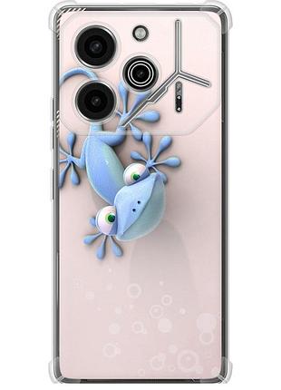 Чехол силикон с усиленными углами на телефон tecno pova 6 pro геккончик "1094sp-3689-58250"