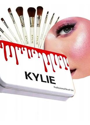 Профессиональные кисти для макияжа kylie professional brush set 12 шт. | набор кистей kylie professional для глаз и лица