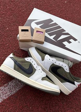 Jordan 1 retro low og sp travis scott medium olive dm7866-200