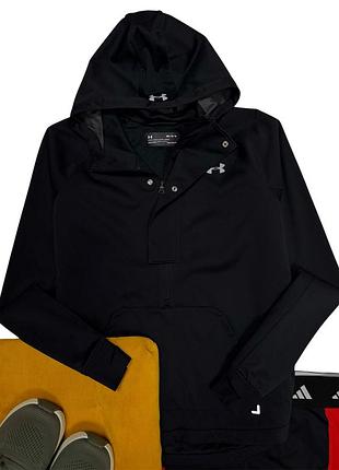 Under armour женская черная ветровка анорак кофта с капюшоном оригинал