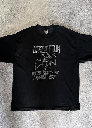 Футболка мерч вінтаж led zeppelin 1977 tour swan song vintage xl