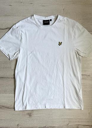 Футболка lyle scott у ідеальному стані, біла, розмір l