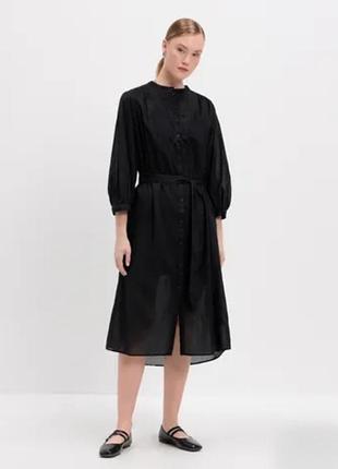 Повітряна сукня -сорочка чорна h&m