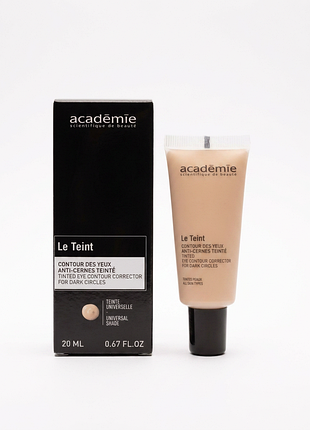 Крем-консилер для контуру навколо очей academie tinted eye contour corrector, 20 мл