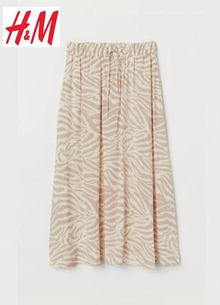 H&m стильна міді спідниця  з принтом зображення h&m xs / 34