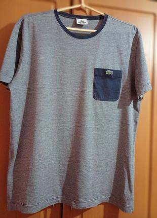 Футболка  меланж бренд lacoste