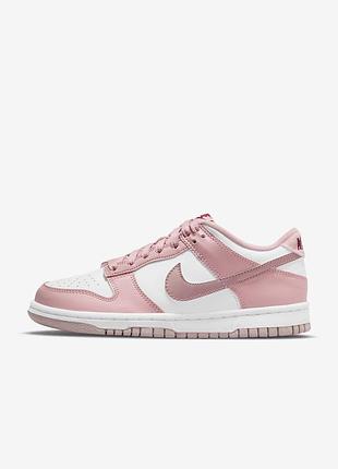 Оригинальные женские кеды nike dunk low pink velvet gs do6485-600 кроссовки из сша