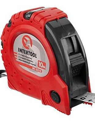 Рулетка intertool 10 м х 25 мм супер-магнит 2