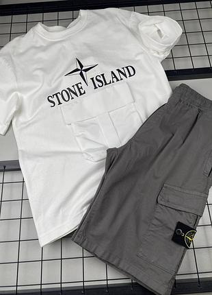 Стильний літній комплект у трендовому дизайні від stone island