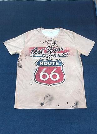 Футболка великого розміру route 66, 3xl.