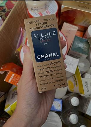 Chanel allure homme sport tester lux, чоловічий, 60 мл