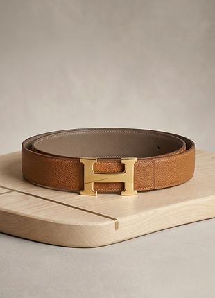 Шкіряний ремінь i belts parma (італія) в стилі hermès —, розмір 90
