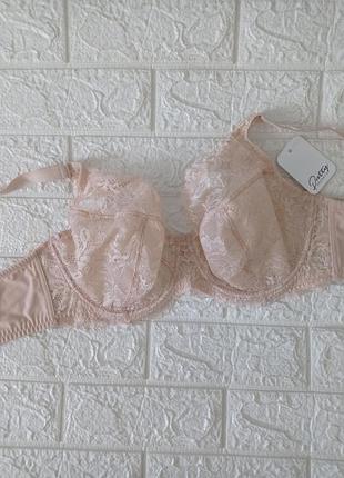 Новый бюстгальтер кружевной нюдовый р.38/dd 85/f