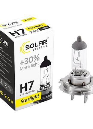 Галогенова лампа solar h7 24v 70w px26d starlight +30%