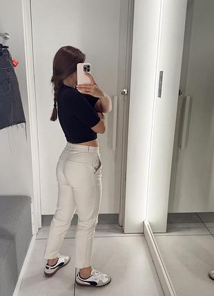 Прямі кремові брюки h&m 38