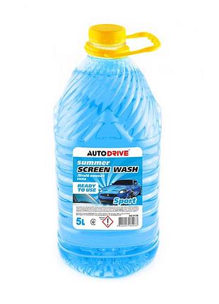 Омивач скла autodrive summer screen wash pet літній sport готовий 5л