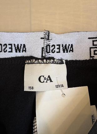 Oднотонные черные лосины c&amp;a 4