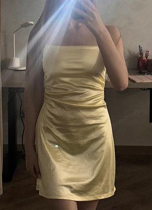 Жовта золота сукня h&m