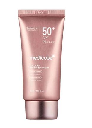 Сонцезахисний крем з сяючим ефектом medicube collagen firming sun cream spf50 (50 ml)