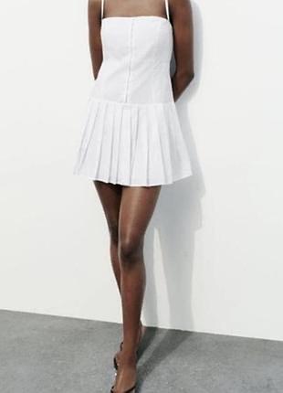 Котонова міні сукня від zara