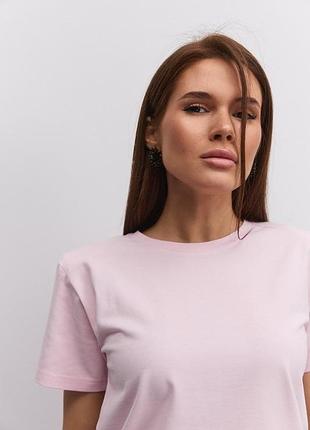 Базова ніжно-рожева бавовняна футболка zara