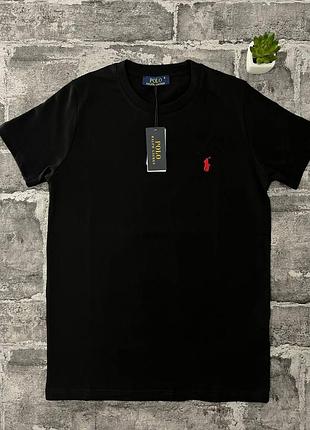 Футболка polo ralph lauren черная мужская