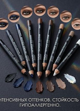 Новые! оригинал!  карандаши для глаз mua makeup academy (великобритания) intense colour eyeliner