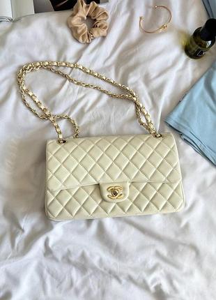 Chanel classic 2.55 medium milk/gold