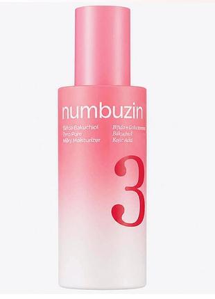Молочна емульсія для звуження пір  numbuzin  no.3 bifida bakuchiol zero pore milky moisturizer