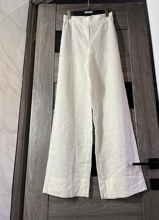 Штани, палаццо zara  xs з льону