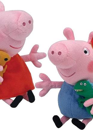 Мʼякі іграшки свинка пепа і її брат джордж peppa пеппа ціна за обох ty