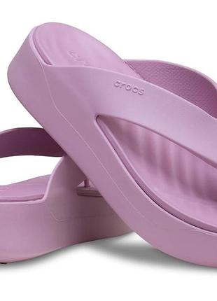 Вьетнамки crocs getaway platform flip розовый w9/39-40