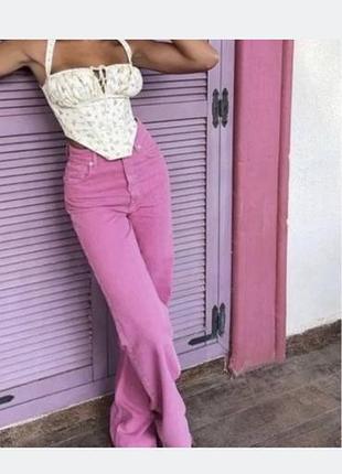 Zara рожеві джинси