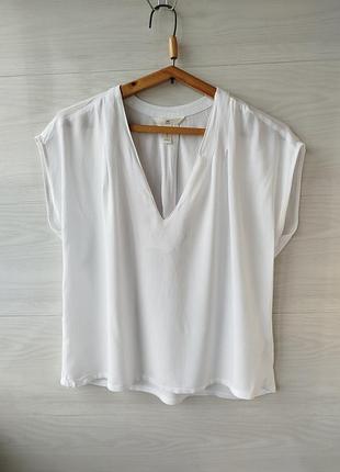Белая блузка вискоза h&amp;m